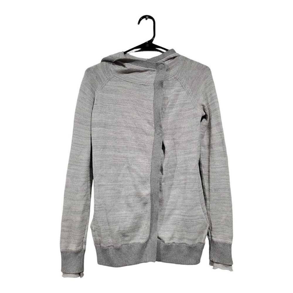 Ivivva By Lululemon Girls Back To Rythmn Wrap Cardigan Hooded Sweater Gr…